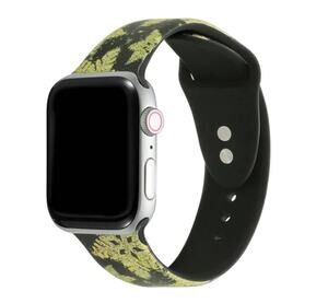 Posh Tech Silicone Sport Band for Apple Watch Gold Winter Wonderland Holiday